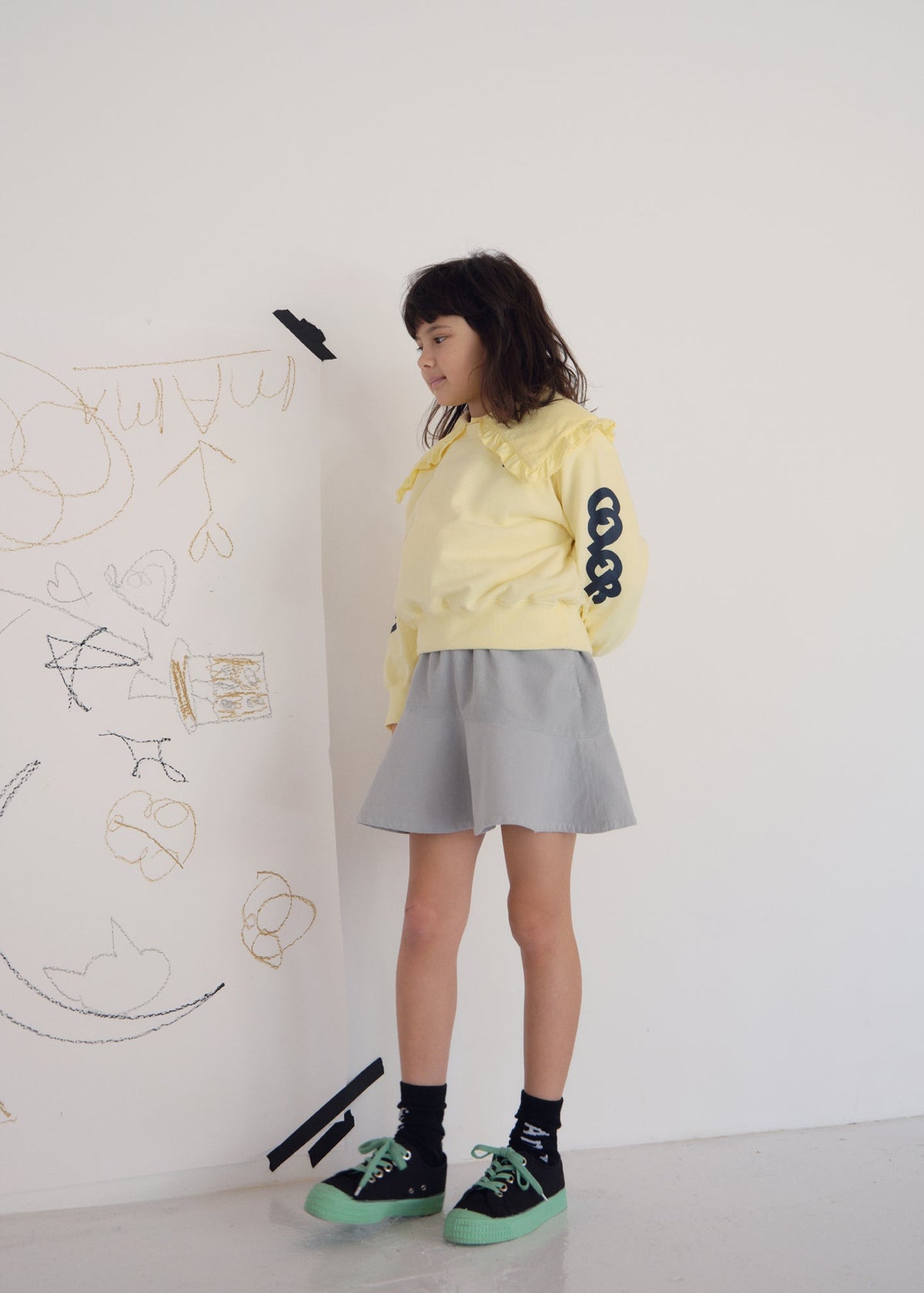 Peplum Skirt WOLF GRAY