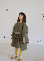 Quilted Sweatshirt OLIVE GREEN