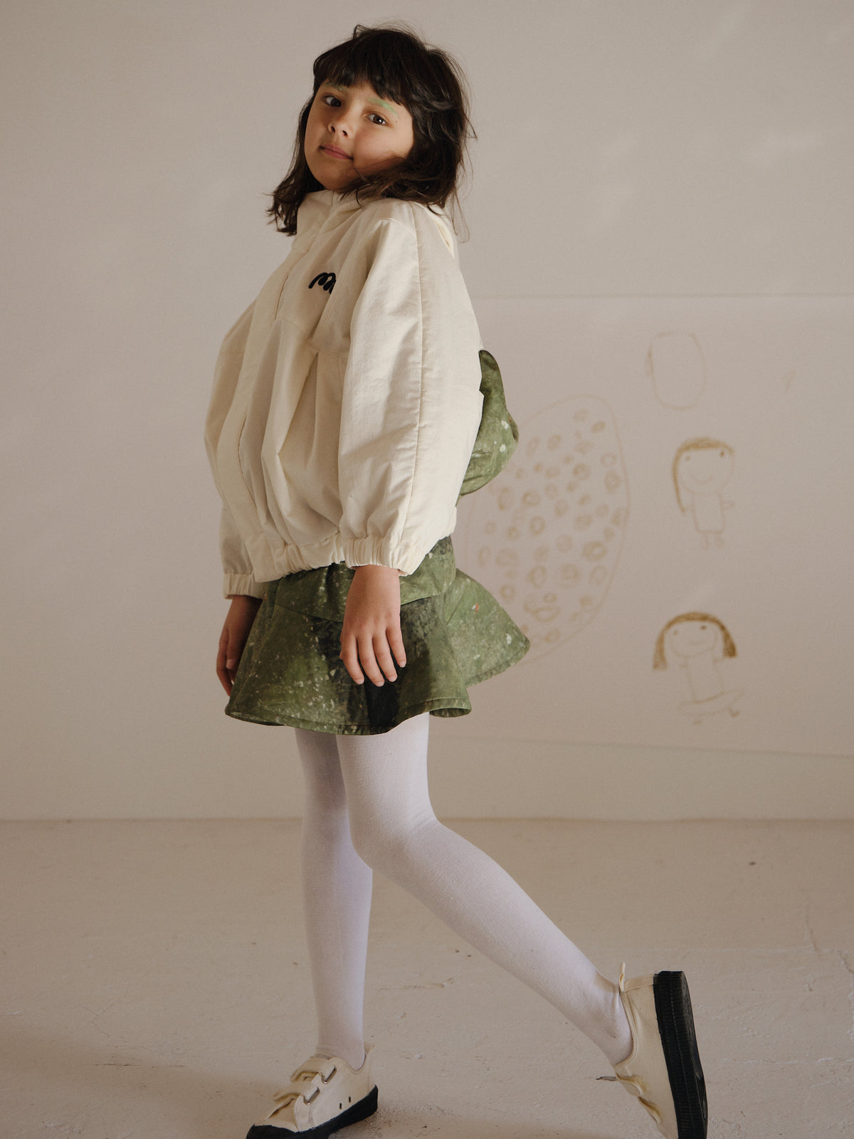 Landscape Padded Blouson IVORY