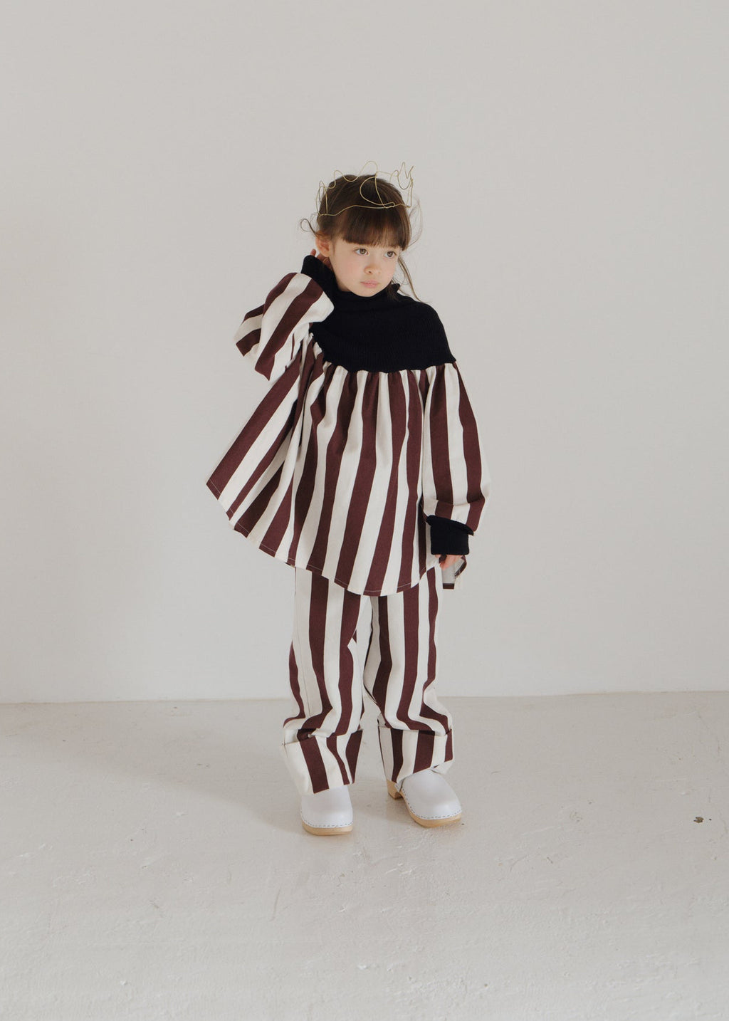 Striped Pants CREAM × RASPBERRY CHOCOLATE