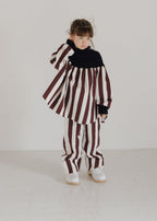 Striped Rib Tunic CREAM × RASPBERRY CHOCOLATE