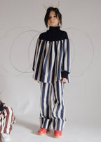 Striped Pants WOLF GRAY × BLUEBERRY