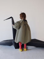 Quilted Balloon Dress OLIVE GREEN