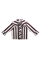 Striped Collar Blouse CREAM × RASPBERRY CHOCOLATE
