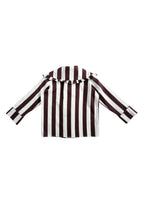 Striped Collar Blouse CREAM × RASPBERRY CHOCOLATE