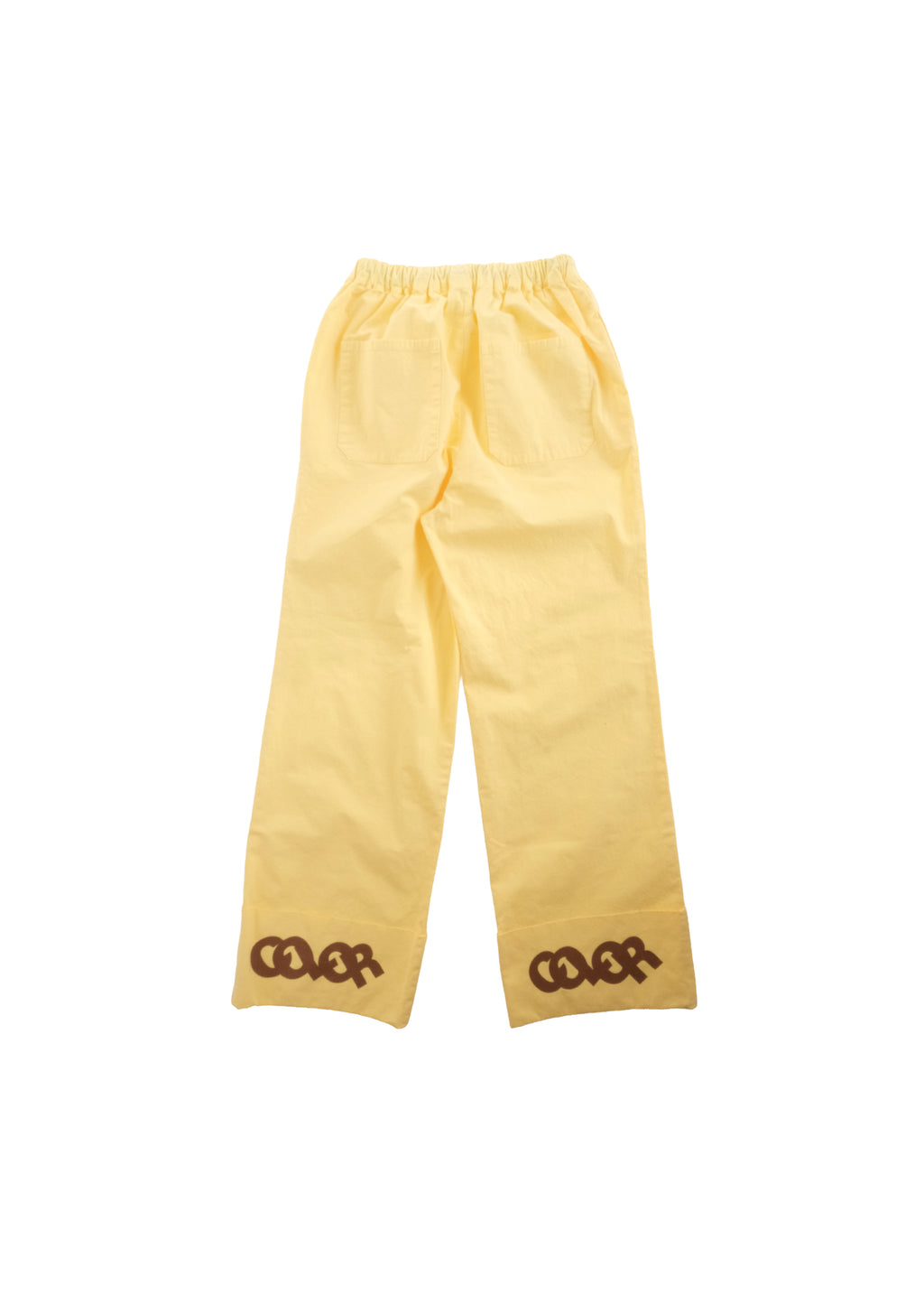 Color Straight Turn Up Pants BUTTER