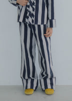 Striped Pants WOLF GRAY × BLUEBERRY