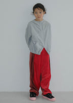 Velour Panel Pants RED × MONKY BROWN