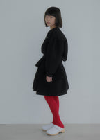Quilted Puff Skirt BLACK