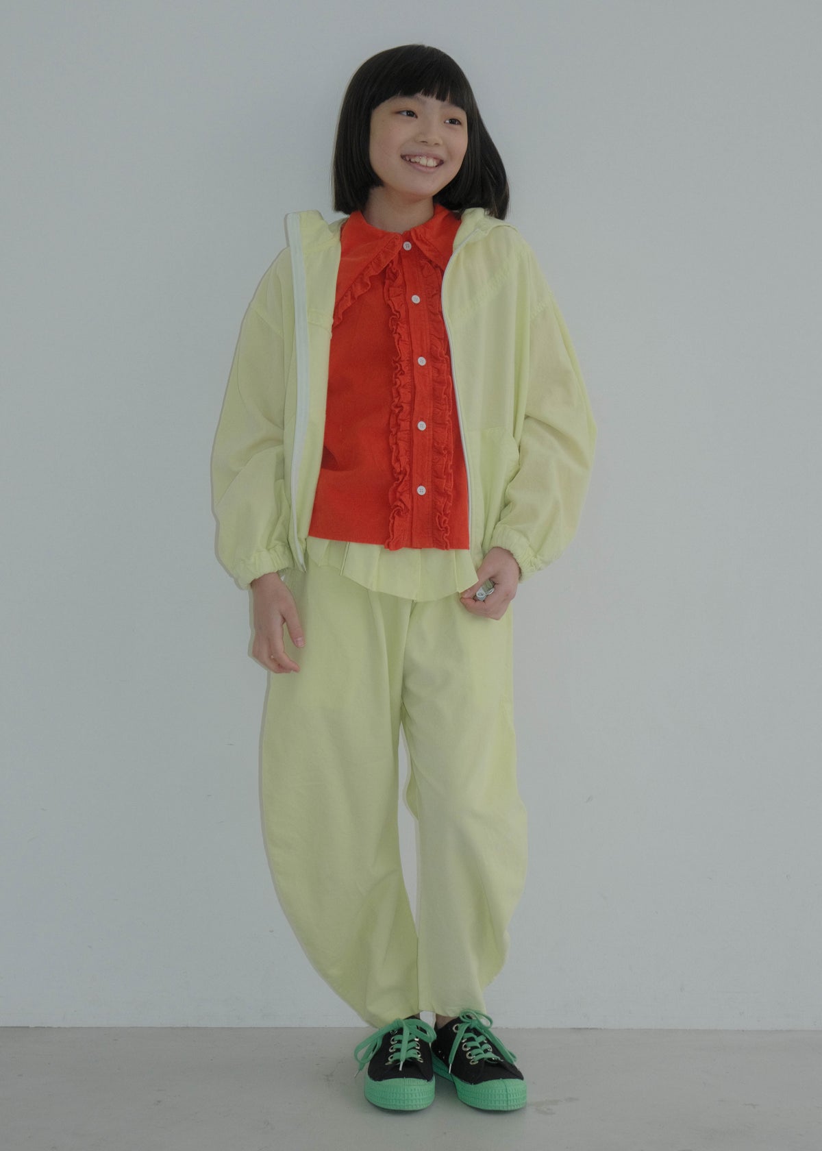 Pleated Balloon Pants LIME