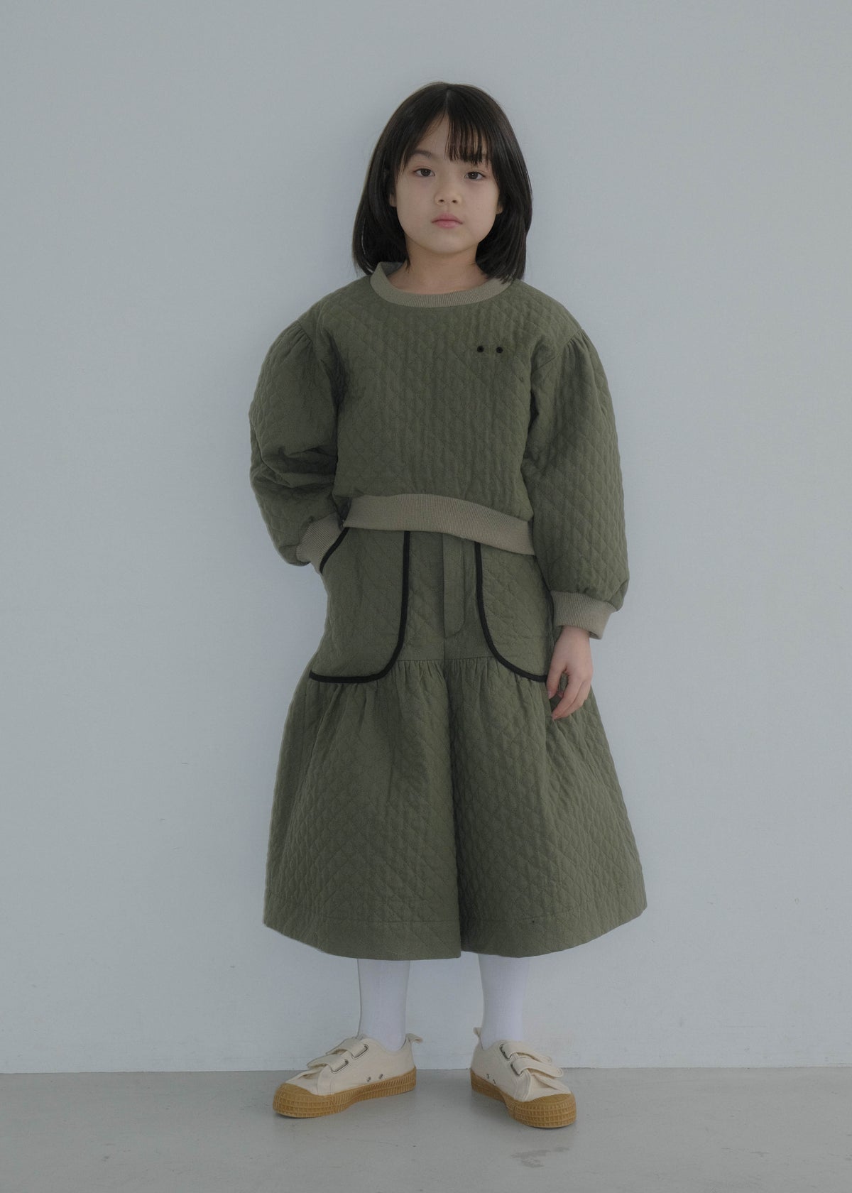 Quilted Harf Pants OLIVE GREEN