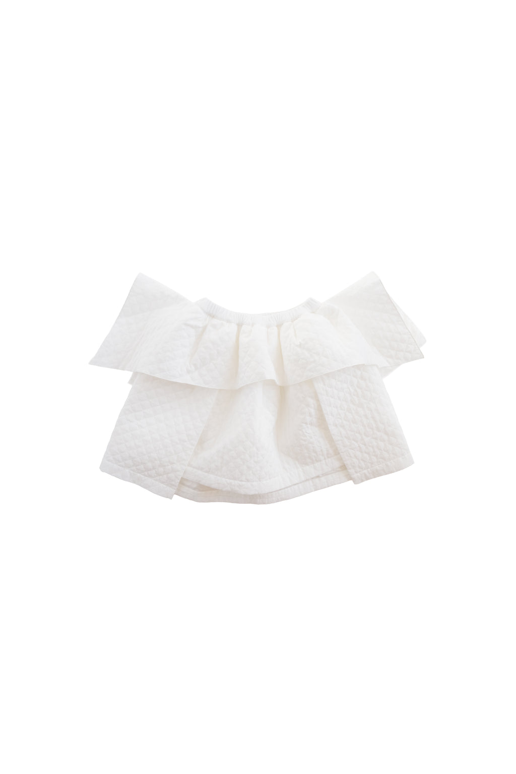 Quilted Puff Skirt OFF WHITE