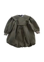 Quilted Balloon Dress OLIVE GREEN