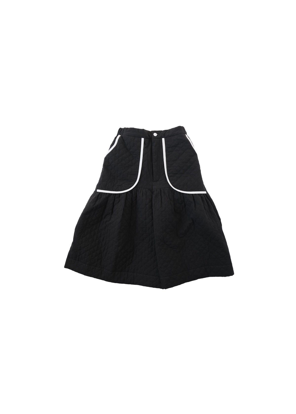 Quilted Harf Pants BLACK