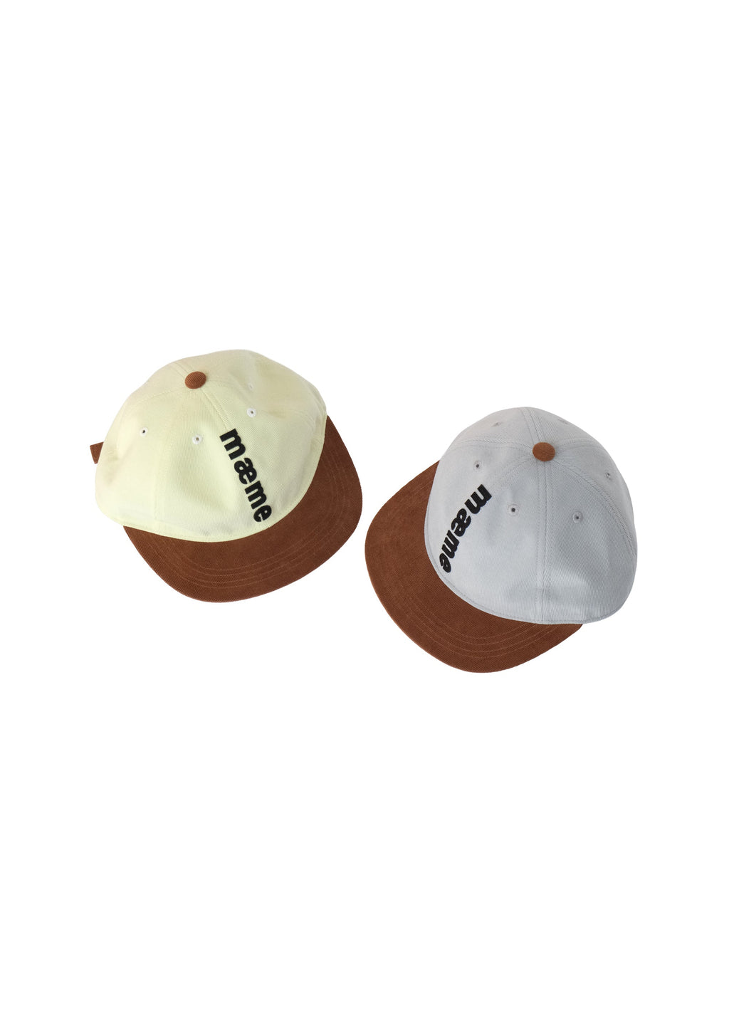 mæme cap LIME×CHESTNUT