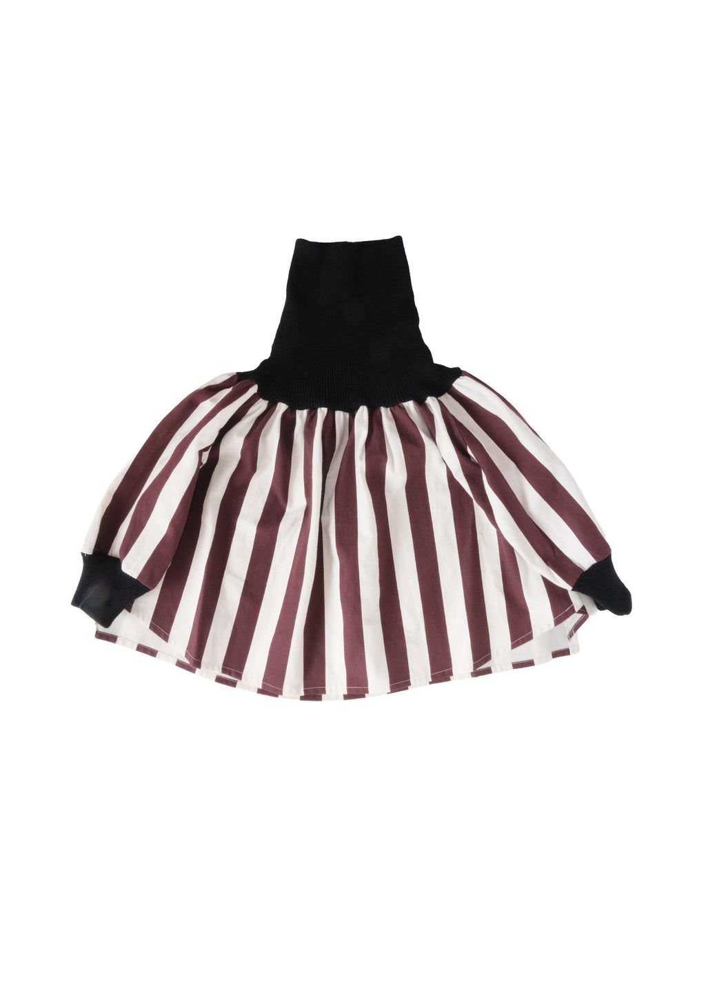 Striped Rib Tunic CREAM × RASPBERRY CHOCOLATE