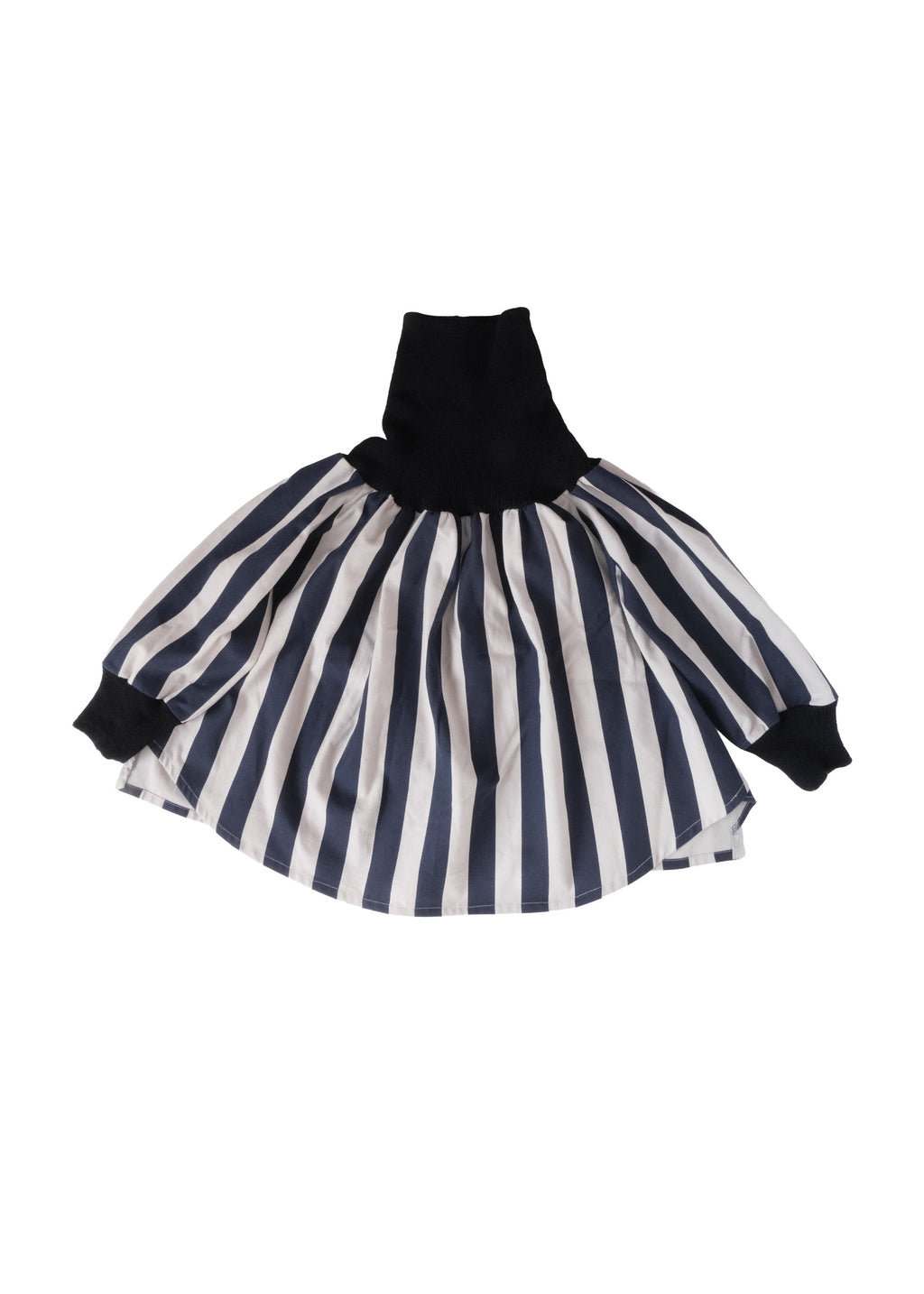 Striped Rib Tunic WOLF GRAY × BLUEBERRY