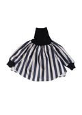 Striped Rib Tunic WOLF GRAY × BLUEBERRY