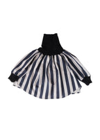 Striped Rib Tunic WOLF GRAY × BLUEBERRY
