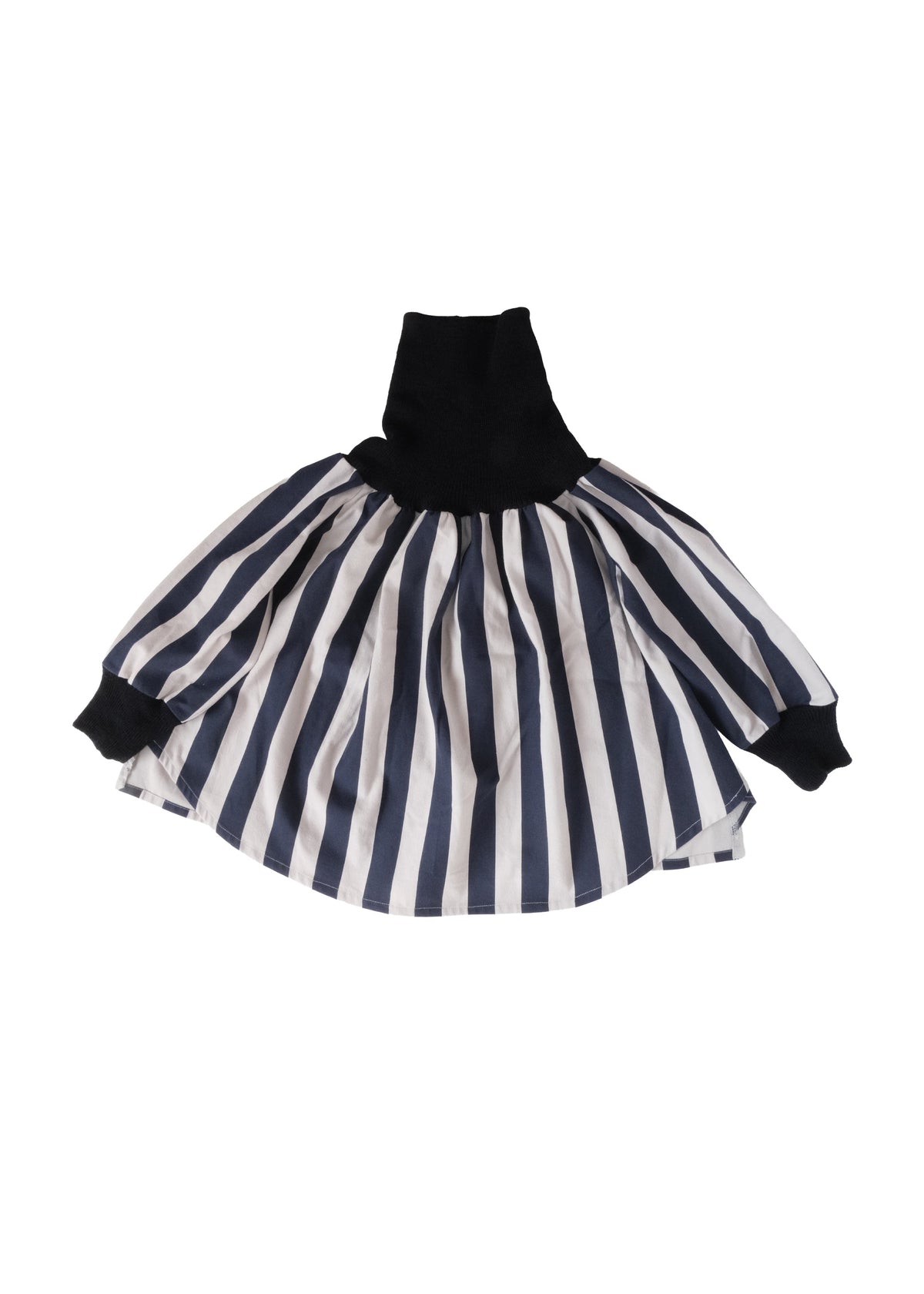 Striped Rib Tunic WOLF GRAY × BLUEBERRY