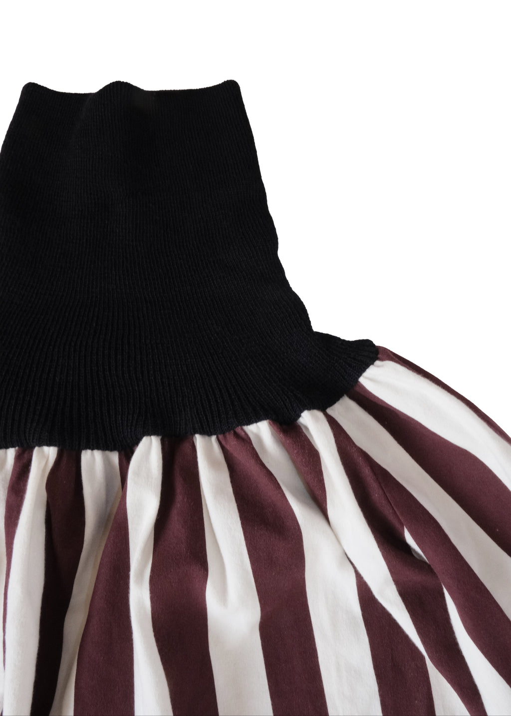 Striped Rib Tunic CREAM × RASPBERRY CHOCOLATE