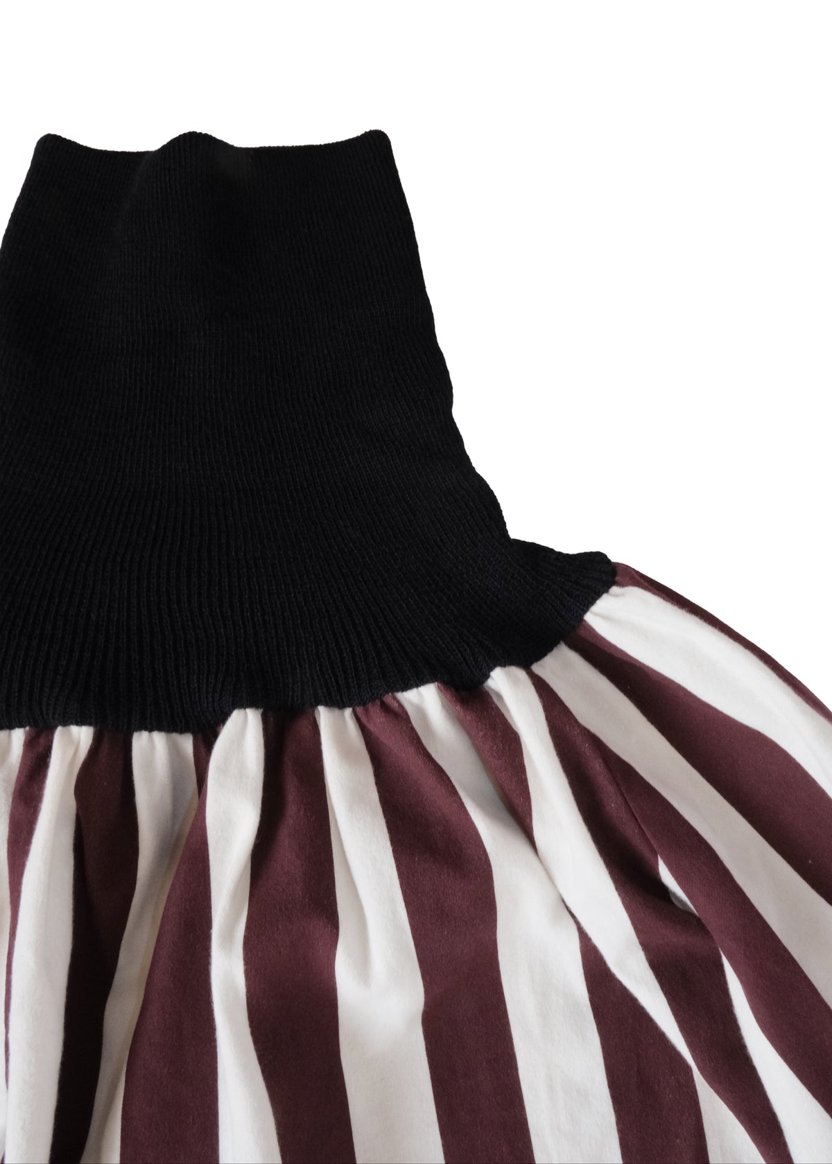 Striped Rib Tunic CREAM × RASPBERRY CHOCOLATE