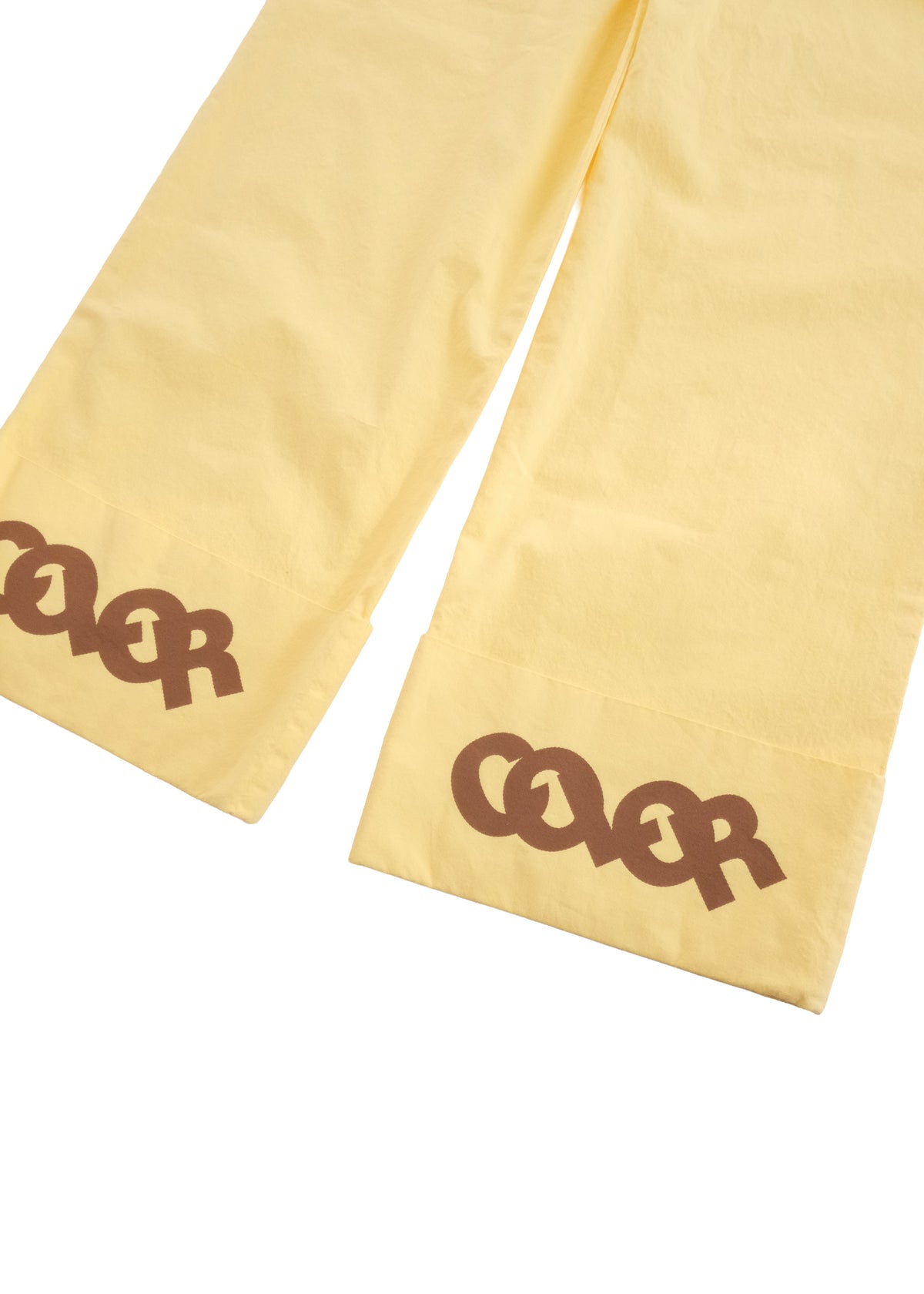 Color Straight Turn Up Pants BUTTER