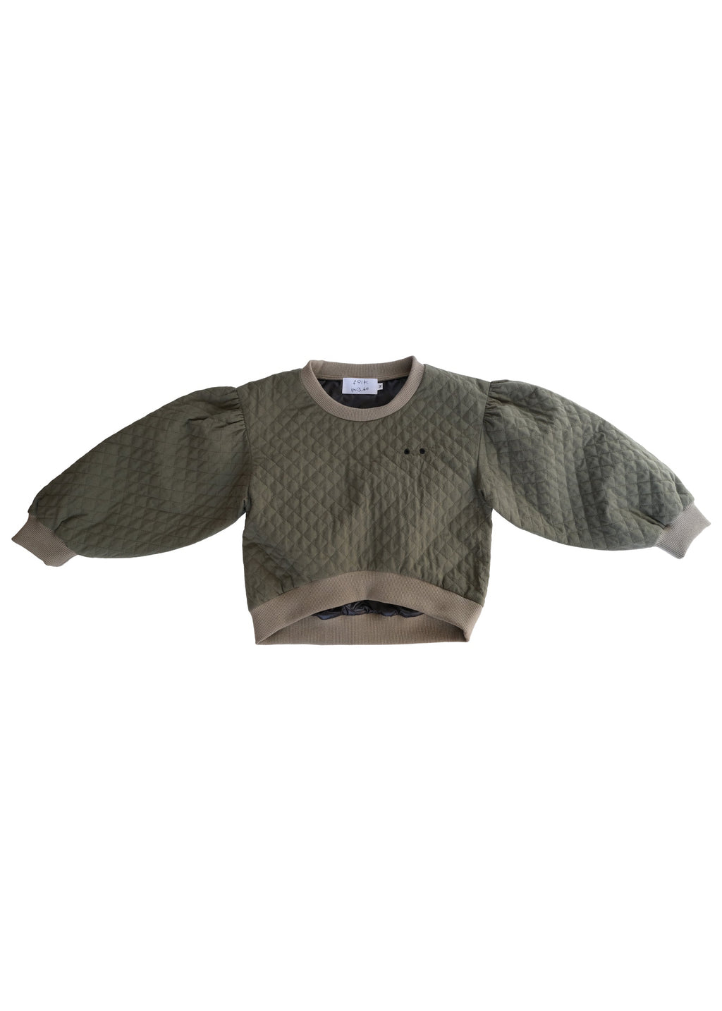 Quilted Sweatshirt OLIVE GREEN
