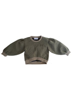Quilted Sweatshirt OLIVE GREEN