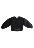Quilted Sweatshirt BLACK
