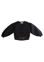 Quilted Sweatshirt BLACK