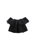 Quilted Puff Skirt BLACK