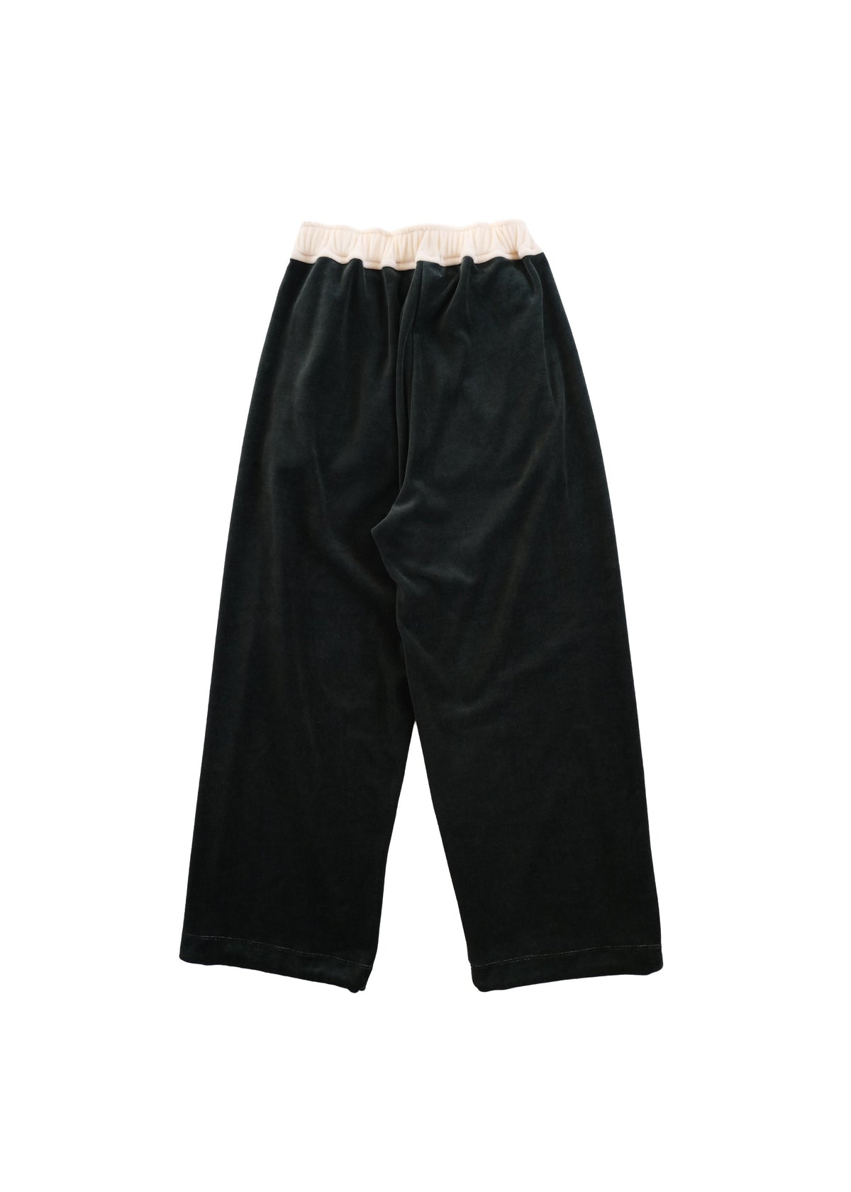 Velour Panel Pants IVORY × MOSS GREEN