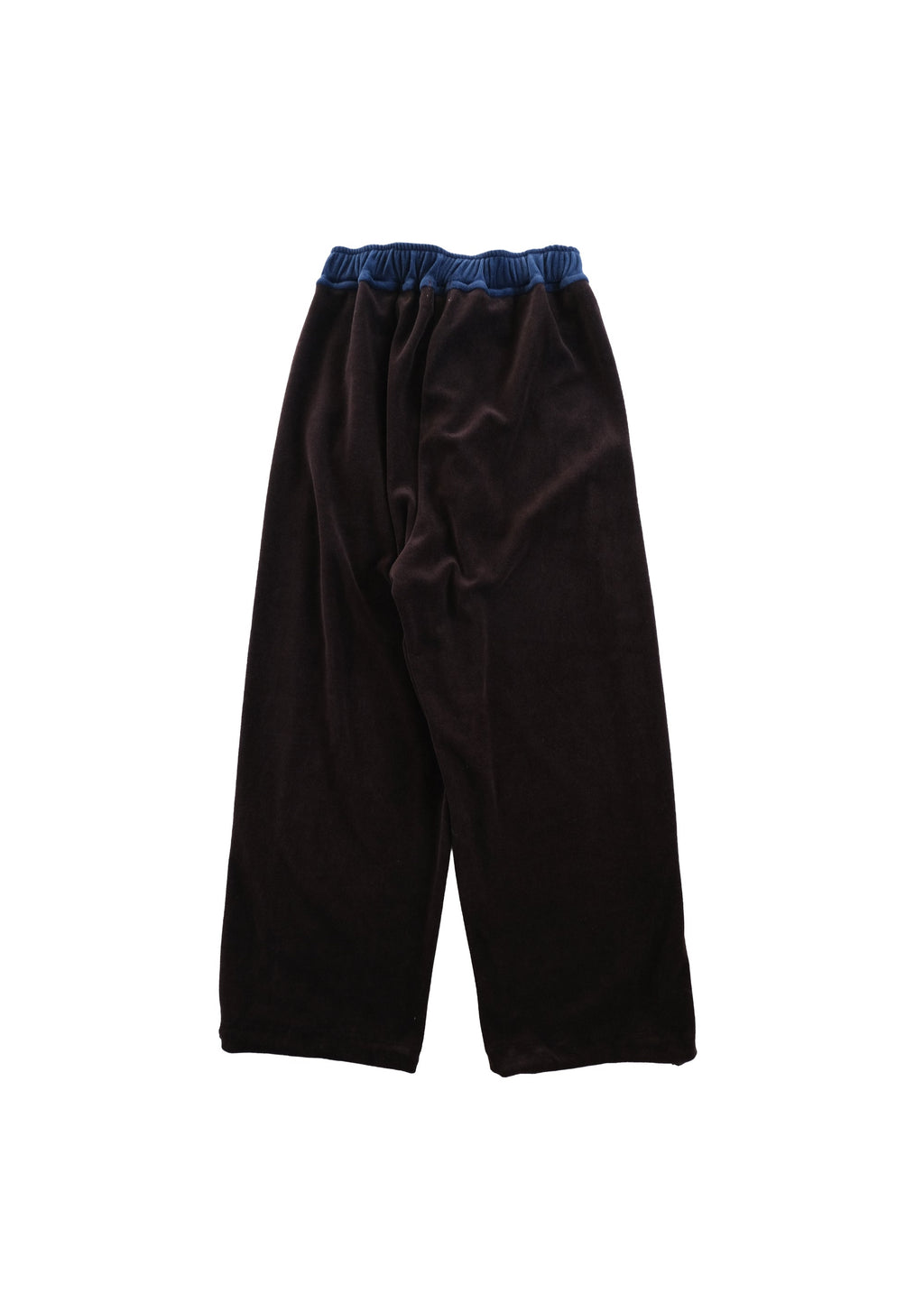 Velour Panel Pants NAVY × ESPRESSO