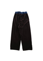 Velour Panel Pants NAVY × ESPRESSO