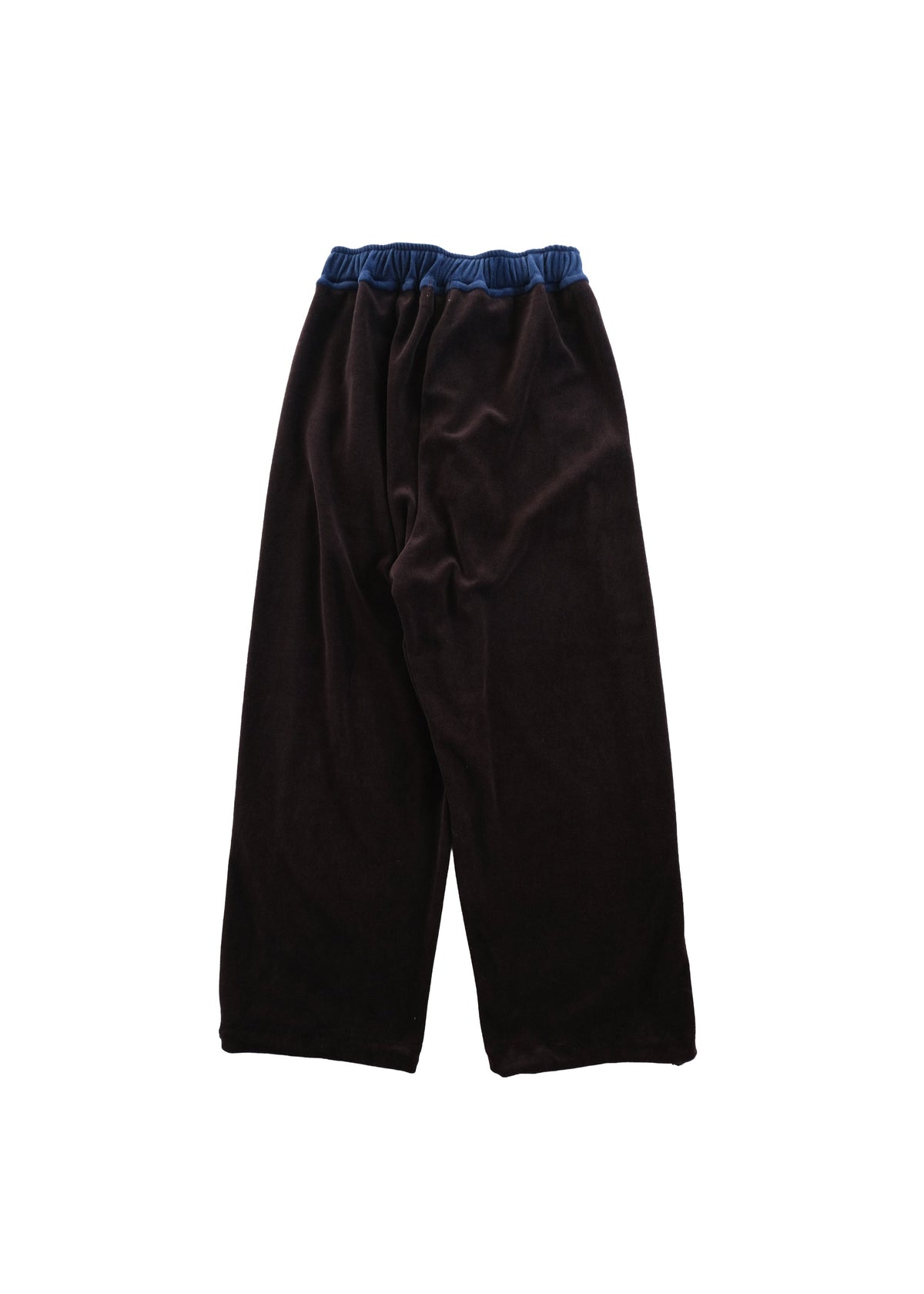 Velour Panel Pants NAVY × ESPRESSO