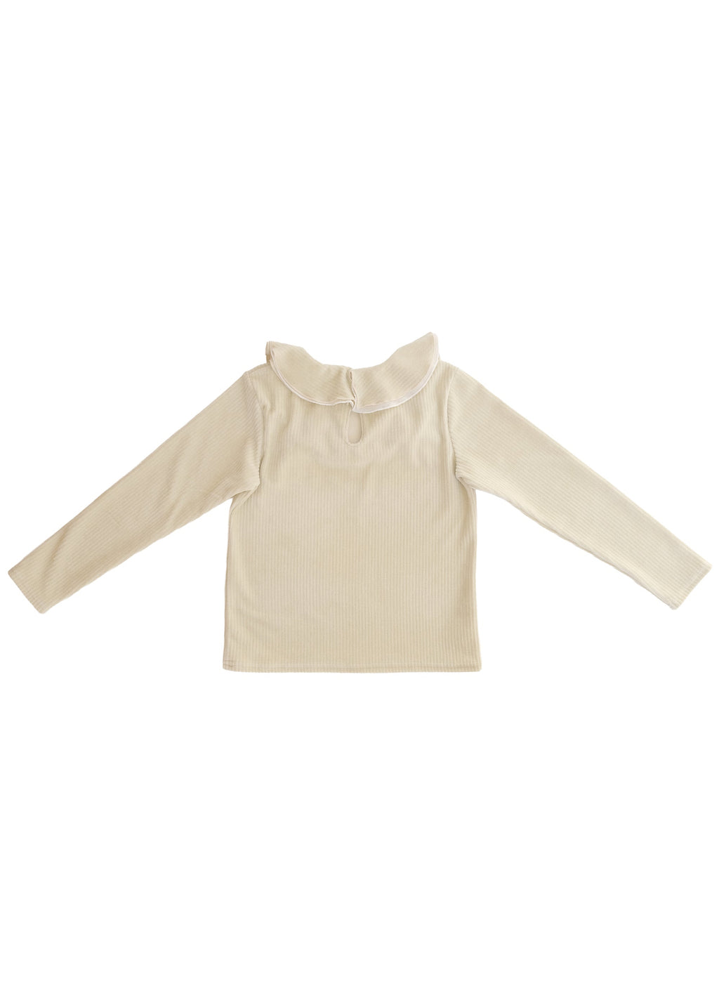 Velour Frill Collar Pullover SAND BEIGE