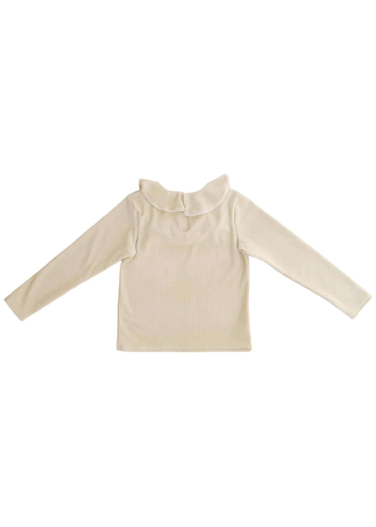 Velour Frill Collar Pullover SAND BEIGE